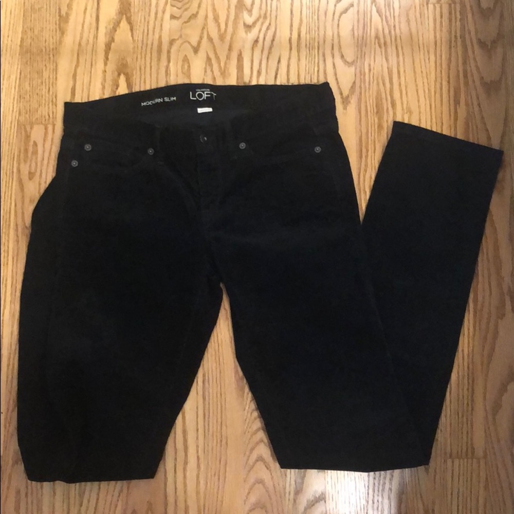 Ann Taylor LOFT Black Corduroys